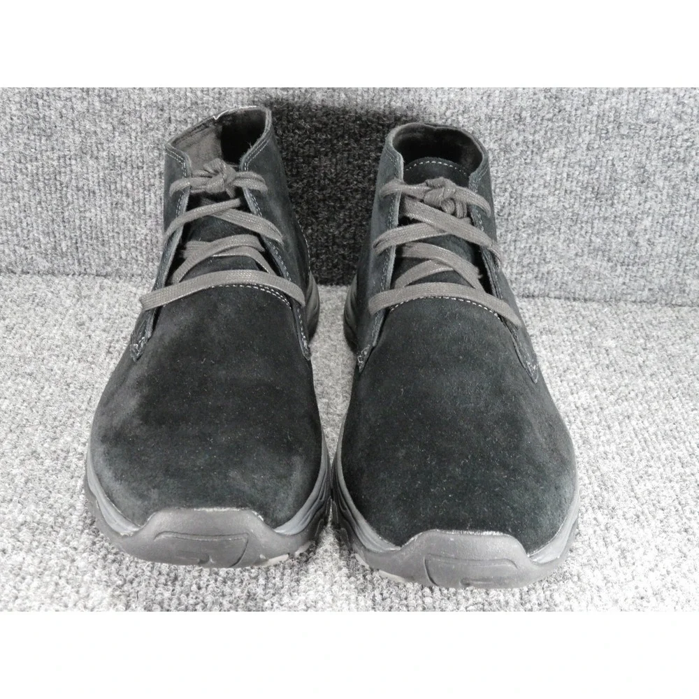 Eddie Bauer Chukka Boots Men's 12 Departure Black Suede 3387-100 Lace Up Nice